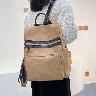 Computer impermeabile Laptop Zaino a due vie per ragazze Bange Bag Custom PU cuoio