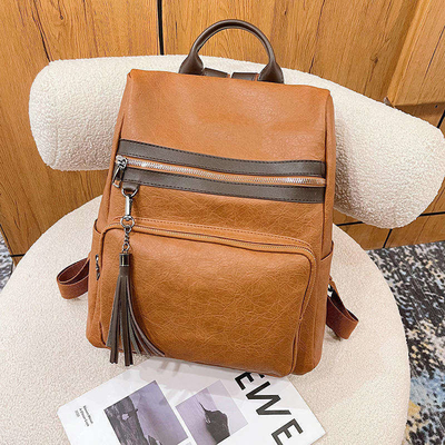 Computer impermeabile Laptop Zaino a due vie per ragazze Bange Bag Custom PU cuoio