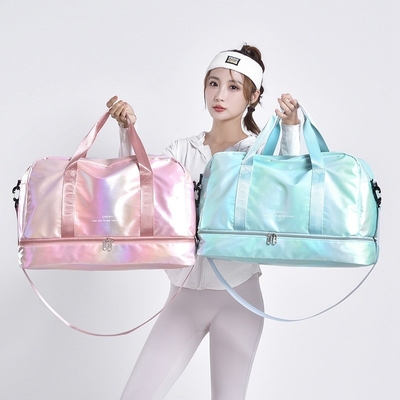 Borsa da viaggio a strato divisorio per attrezzature da fitness di moda e funzionali per donne