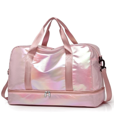 Borsa da fitness unisex rettangolare in viola con grande capacità