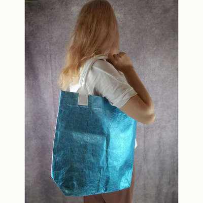 Single Handle Stile Moda Carta Kraft Sacchetto per immagazzinamento per uso domestico Sacchetto Tote Grande capacità