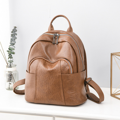 Zaino da donna in PU con chiusura a cerniera 37*29*6cm