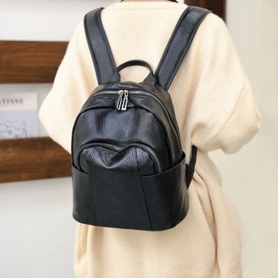 Zaino da donna in PU con chiusura a cerniera 37*29*6cm