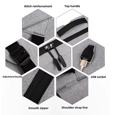 Custom LOGO Zaino portatile per uomo Zaino da lavoro a dos Zaino impermeabile Oxford zaino scolastico Zaino per studenti con USB