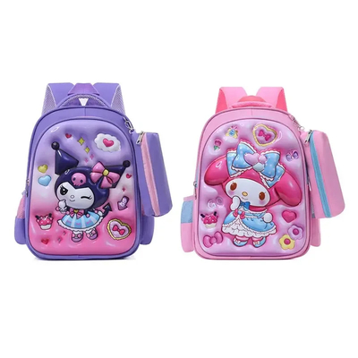 personalizzato 2024 Sanrio 3D Stampa di cartoni animati Borsa da ginnastica Zaino per studenti Zaino per bambini impermeabile mymelody Zaino per bambini Zaino scolastico