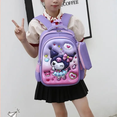 personalizzato 2024 Sanrio 3D Stampa di cartoni animati Borsa da ginnastica Zaino per studenti Zaino per bambini impermeabile mymelody Zaino per bambini Zaino scolastico