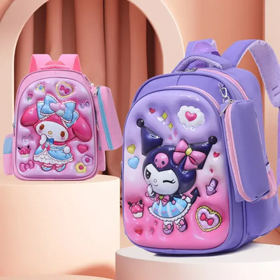 personalizzato 2024 Sanrio 3D Stampa di cartoni animati Borsa da ginnastica Zaino per studenti Zaino per bambini impermeabile mymelody Zaino per bambini Zaino scolastico