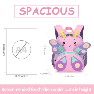 Bambini Carini Zaino Per Ragazze Piccole 3D Cartoni animati Bambini Borse da scuola Borse da 1-3 anni Asilo Nursing Borse da viaggio Bambini Zaino Giocattoli Zaino Regalo Per Bambini Zaino Da Giorno