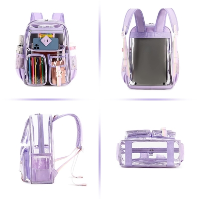 Portafoglio di viaggio trasparente all'ingrosso per la scuola borsa da letto trasparente in PVC superiore per le ragazze ragazzi per la scuola borsa da letto per gli uomini donne borsa da studio